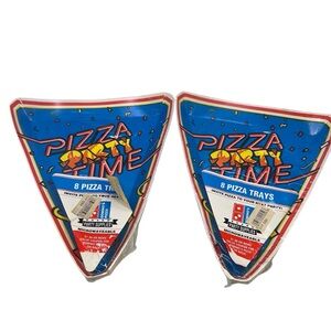 Rare 90s vintage Domino's Pizza 8 ct Pizza Trays Set of 2 NOS Collectible
